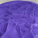 Urban Lifestyle Faux Fur Saucer Chair,Purple/Silver, 22" D x 32" W x 29" H, Cozy Foldable Accent Chair for Teens, Kids, Dorms & Bedrooms