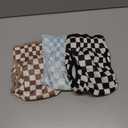 wegreeco Washable Female Dog Diapers Highly Absorbent Reusable Diapers for Dog in Heat Period Diapers, 3 Pack (Checkerboard Green, Black, Coffee, Medium)