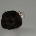 CJL HAIR 2PCs Small Cute Messy Bun Hair Piece for Thin Hair Women Mini Synthetic Curly Bun Scrunchies Updo Hairpieces Dark Brown