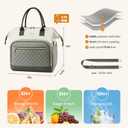 LOVEVOOK Lunch Bag Women, Insulated Adult Lunch Box for Women Work, Wide Opening Leakproof Cooler Tote Bag for Office Campus Picnic Beach with Shoulder Strap, Loncheras Para Mujer with Cup Holder