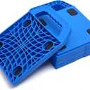 RV Jack Pads with The Easy-Grip Handle Effective in Preventing Jacks from Sinking Camper Jack Pads Blue Pack of 2