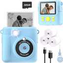 ESOXOFFORE Kids Camera Instant Print, Christmas Birthday Gifts for Kids Age 3-12, Selfie Digital Camera with 1080P Videos,Toddler Portable Travel Cameras Toy for 4 5 6 7 8 9 Year Old Boys Girls-Blue