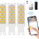 3Pack Dimmable Wi-Fi Smart LED Bulbs with G9 Base,Compatible with Amazon Alexa and Google Assistant-Warm to Cool White(2700K-6000K),Adjustable Brightness From 1%-100% (120V,0.4-4.7W,40LM-450LM