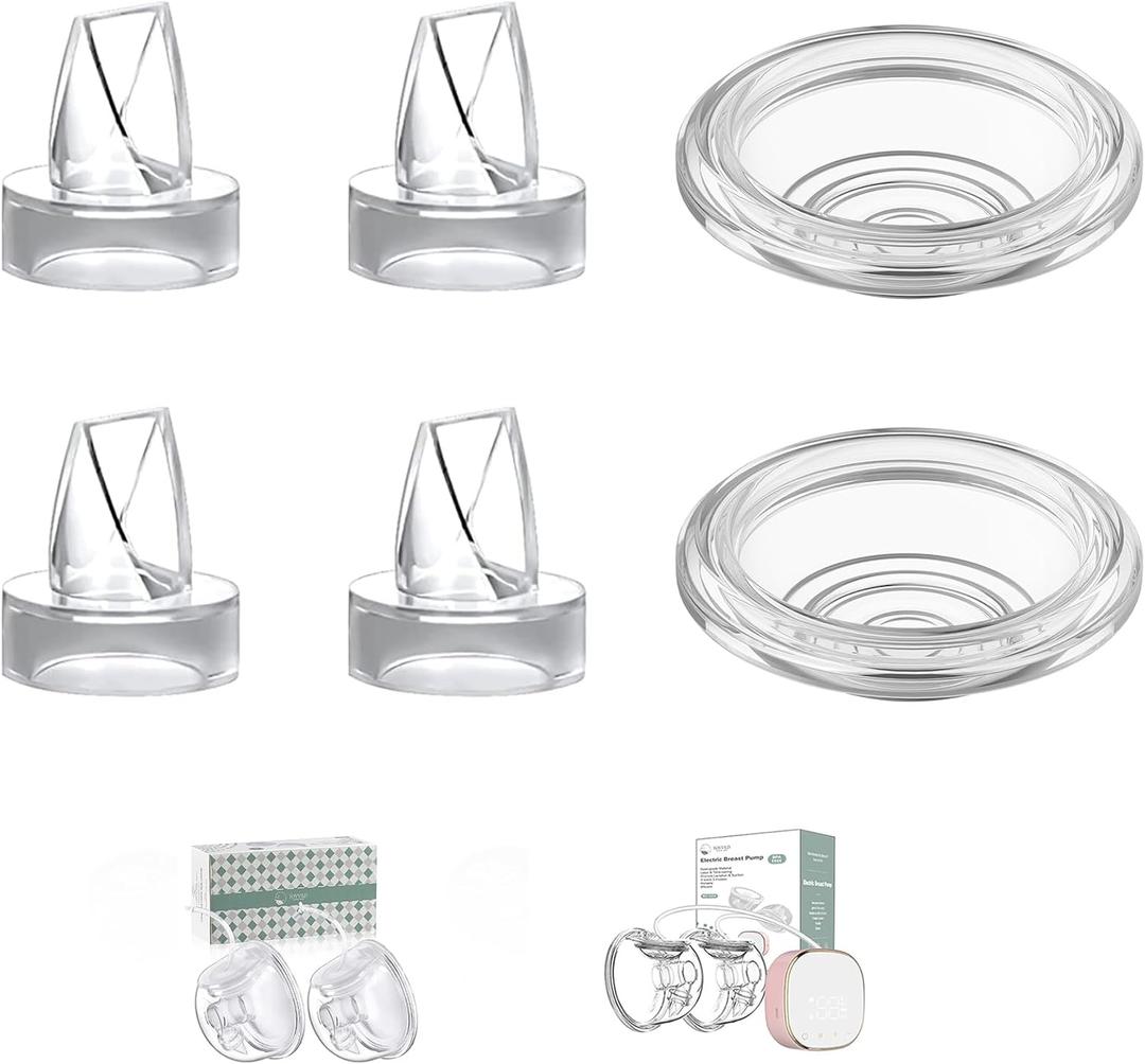 Breast Pump Accessories Duckbill Valves Silicone Diaphragm, Compatible with TOVVILD Breast Pump Milk Collection Cups, Also Work with BabyBuddha/Zomee Wearable Collection Cups, 6 Pack