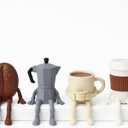 Funny Coffee Figurines Set – Bar Decor – Cute Accessories for Kitchen or Office – Barista Gift