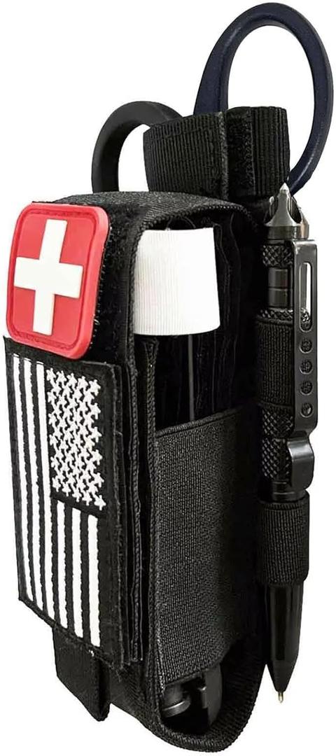 Upgrade 1000D Laser Cut Molle Tourniquet Holder, Heavy Duty Tactical Molle Tourniquet Pouch Holder