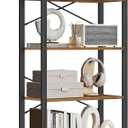 VASAGLE 6-Tier Bookshelf, Bookcase with Steel Frame, Book Shelf for Living Room, Home Office, Study, 11.8 x 26 x 73.2 Inches, Industrial Style, Rustic Brown and Ink Black ULLS062B01