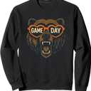 Funny Football Bear Game Day Vintage Shirt Fans Sweatshirt XL