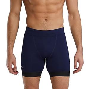 TYR Men's Standard Durafast Elite Workout Jammer Swimsuit, Navy, 34
