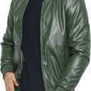 Crafter A2 Aviator Flying Tiger WWII Flight Aviator Bomber Jacket in Real Leather for Men B3 Bomber leather jacket (Medium, Olive)