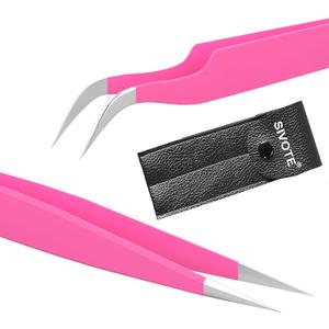 SIVOTE Lash Extension Tweezers Fiber Tips, Set of 3