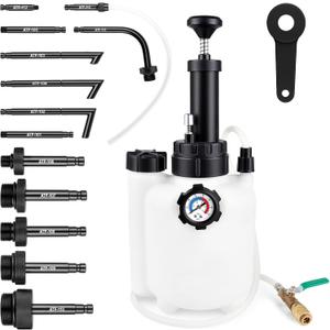 Ojtrtdr 3L Transmission Fluid Transfer Pump, Transmission Fluid Pump Kit, Fluid Transfer Pump with 13 ATF Adapters, Automotive Transmission Oil Change Tool, Suitable for Cars, Trucks, SUV