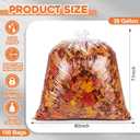 150 Pack 39 Gallon Clear Trash Bag Bulk 33" x 40" Large Plastic Recycling Bags 0.8 Mil Clear Garbage Bags for Recycling, Contractors, Storage, Outdoor Lawn & Leaf