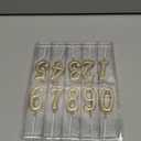 Beanlieve 10-Pieces Numeral Birthday Candles - Cake Numeric Candles Number 0 1 2 3 4 5 6 7 8 9,Used for Cake Decoration on Birthday Parties and Wedding Anniversary Celebrations(Champagne Gold)