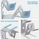 ASIEIT 2Packs Controller Holder, 2 Tier Universal Aluminum Display Stand for Desk Game Enthusiasts Gift Stand Compatible with Series XS, Elite 2, PS5, PS3, Switch Pro and Almost All Controller, Silver