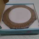 MAONAME Faux Rattan Charger Plates Set of 12, Table Chargers for Dinner Plates, 13" Round Brown Plate Chargers, Plastic Charger for Table Setting, Wedding Decor