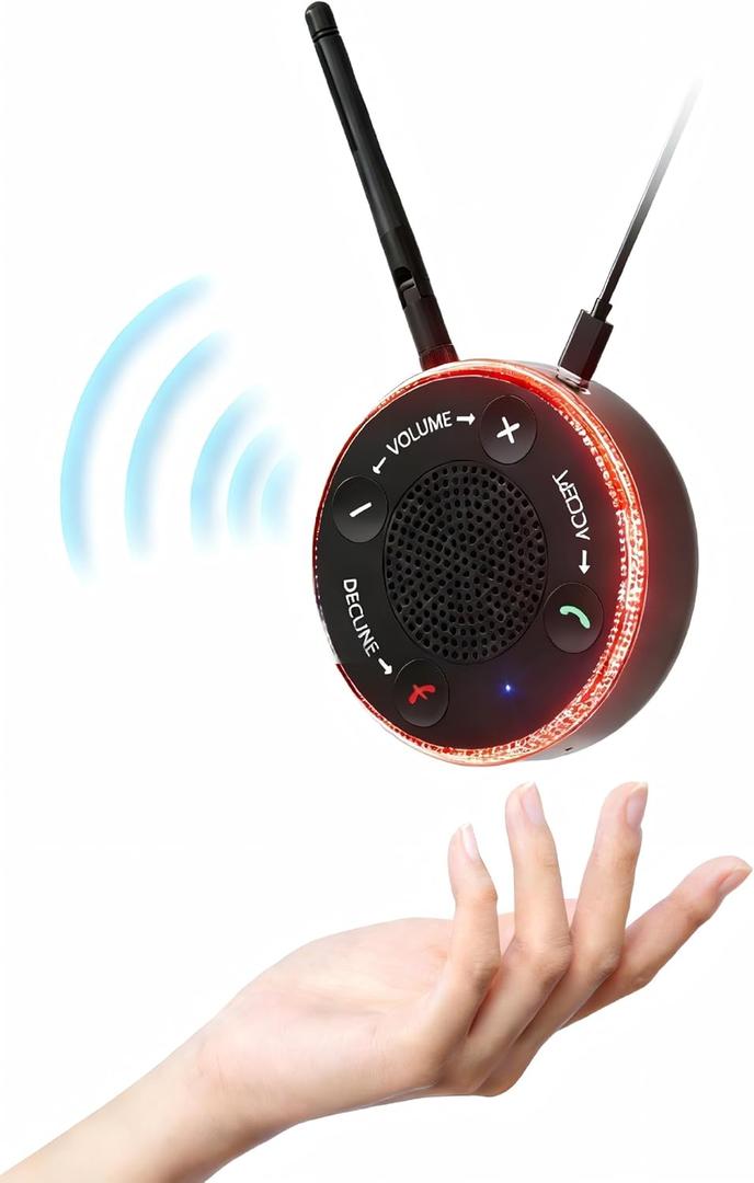 iGuerburn Loud Cell Phone Ringer Amplifier for Seniors & Hearing Impaired, 116dB External Ringer for Cell Phone with Dual Alert, Bluetooth 5.3 Speakerphone Dedicated Answer/End Call