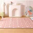Baby Play Mat 79x71x0.6 inches, Fabric Cloth Surface Extra Large & Thick Foldable Play Mats for Baby Girls Boys, Waterproof & Anti-Slip Portable Baby Floor Mat for Tummy Time with Travel Bag