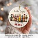 4 x Funny Beer Ornament - Ceramic Ornaments Gifts for Beer Lovers - Tis The Season to Drink Beers