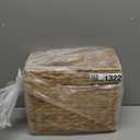 YAHUAN Woven Water Hyacinth Hanging Basket 2-Tiered Storage Baskets Hanging Organizer Hanging Wall Basket for Home,Pantry,Garden, Office Organization (Water Hyacinth) (Trapezoid)