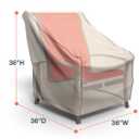 Budge English Garden Patio Chair Cover, Waterproof & UV-Resistant Outdoor Furniture Cover, Fits Medium Patio Chairs up to 36" W x 36" D x 36" H, Tan Tweed