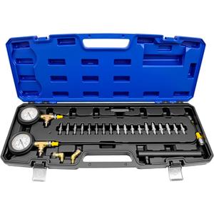 Universal Brake Oil Pressure Gauge Set, 0-3500 PSI Car ABS Hydraulic Oil Pressure Gauge, Brake System Test Gauge, Service Tool (Blue)
