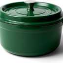 6.5 Quart Dutch Oven Pot with Lid, Non Stick Enameled Cast Iron Dutch Oven for Bread Baking, Heavy-Duty, Oven Safe Ceramic Cookware Up to 500F for Baking, Braising, Stews, Roasting, Green