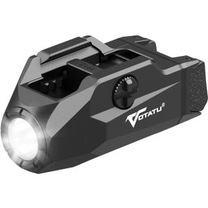 VOTATU G10 Pistol Light High 1000 Lumens/Low 400 Lumens and Strobe Function, Rechargeable Flashlight, Ultra Compact Weapon Light with Adjustable Rail Keys