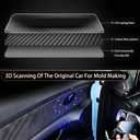 YOUTOOCAR Cow Horn Exterior Mirror Covers Side Rear View Mirror Covers Trim Compatible with Hyundai Sonata 2021-2023 Accessories (Carbon Fiber Pattern)