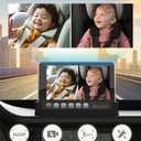bonoch 5" 1440P Baby Car Camera for 2 Kids - 360 Rotating Adjustable Wide View Dual Cameras, Split Screen Night Vision Baby Monitor, Easy Install Rear Facing Backseat Mirror, USB Powered with Charger