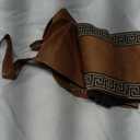 Khanda Greek Warrior Costume Toga Costume Mens Roman Greek God Costume with Headdress Belt Wrist Cuffs M, White