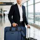 Noozion Garment Bag for Travel, Large Carry On Suit Bag for Business Up to 3 Suits, Wrinkle Free Garment Bag for Hanging Clothes with Shoulder Strap, Laptop Compartment, and Wet-Dry Pocket