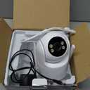 6MP TUYA Security Camera Outdoor, 2.4G/5G WiFi Cameras for Home Security 24/7 Recording, Pan-Tilt 360 View, Auto Tracking & Light Alarm, Color Night Vision,Two-Way Audio, Plug-in cam, IP66/Cloud/64GB (White + 64GB SD Card)