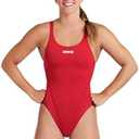 Arena Womens Solid Team Swimsuit Swim Tech Back MaxLife Open Back Bathing Suit Athletic Swimwear, Size US 32