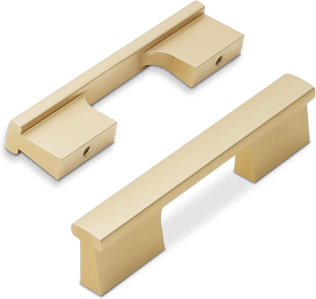 10 Pack Brushed Gold Cabinet Pulls 3 Inch Hole Centers Kitchen Cabinet Handles Gold Drawer Pulls Cabinet Hardware