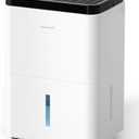 3000 Sq.Ft Dehumidifiers for Home with Drain Hose 35 Pints, Compressor Dehumidifier Smart Humidity Control, 3 Modes, 24H Timer, Auto-Defrost, Dry Clothes Dehumidifiers for Basement Bathroom Bedroom