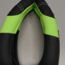 CAR PASS Line Rider Microfiber Leather Sporty Steering Wheel Cover Universal Fits for 95% Truck,SUV,Cars 14.5-15inch, Anti-Slip Safety Comfortable Design (Glows Lime Fluorescent Green)