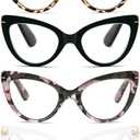 MMOWW Cat Eye Reading Glasses Fashion Cute Reader for Women +4.00