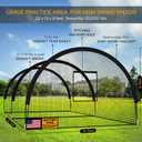 Baseball Batting Cage Net Batting Cages for Backyard Portable Pop Up Cage for Baseball and Softball with Pitching Machine Hole and Detachable Door (22ftx12ftx8ft)