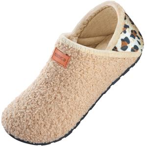 OBBYCO Women's Men's Fuzzy Fur Slippers Casual House Shoes Non Slip Barefoot Slipper Socks Warm Closed Back Indoor Outdoor Shoes,44/45