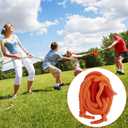 CWLAKON Tug of War Rope 40ft for Kids Adult, Outdoor Field Day Family Reunion Birthday Party Games, Orange, Includes 18 Medals, Storage Bag, Adjustable Center Flag