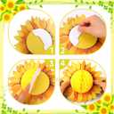 Ovveroche 18 PCS Sunflower Party Decorations Yellow Tissue Flowers Wall Decoration 3D Large Honeycomb Hanging Paper Decorations for Party Birthday Wedding