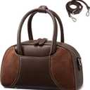 Cross Body Purse Small Crossbody Bags for Women Trendy,Triple Compartment Cell Phone Crossbody Wallet Purses with Card Slots (Medium, Brown)