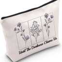 POFULL Book Lovers Gift Reader Gift Until The Darkness Claims Us Makeup Bag
