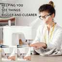 Reading Glasses with Lights Bright LED Readers Magnifying Glasses with Lights Reading Glasses with LED Light Blue Light Blocking Glasses Lighted Magnifier Nighttime Reader Lighted Eye Glasses(+100)