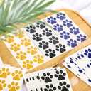 30 sheets 240pcs Dog Paw Glitter Temporary Tattoos, Paw Print Tattoo Face Tattoos Sticker Dog Paw Body Tattoos for Women Girls Face Body Accessories(Yellow, Black, Blue)