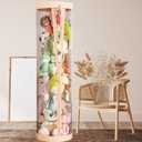 Stuffed Animal Storage Tube,Stuff Animal Organizer,Stuffed Animal Zoo Storage ,Stuffed Animal Zoo Storage, PET Transparent Bucket with Zipper for Kids (Pink)