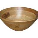 A One Shoppe Table Top/Kitchen Wood Bowl/Dry Fruit Bowl/Chips Bowl Large 12" X 7.5" Height (Natural Finish) (Quantity - 01 Piece) 