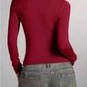 WDIRARA Women's Twist Front Ruched Cut Out T Shirt Long Sleeve Going Out Tops (L)