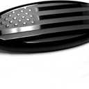 9 inch Front Grille Tailgate Rear American Black Flag Emblem 9"X3.5" Oval Decal Badge Nameplate for F150, F250, F350, Range (9", Black)